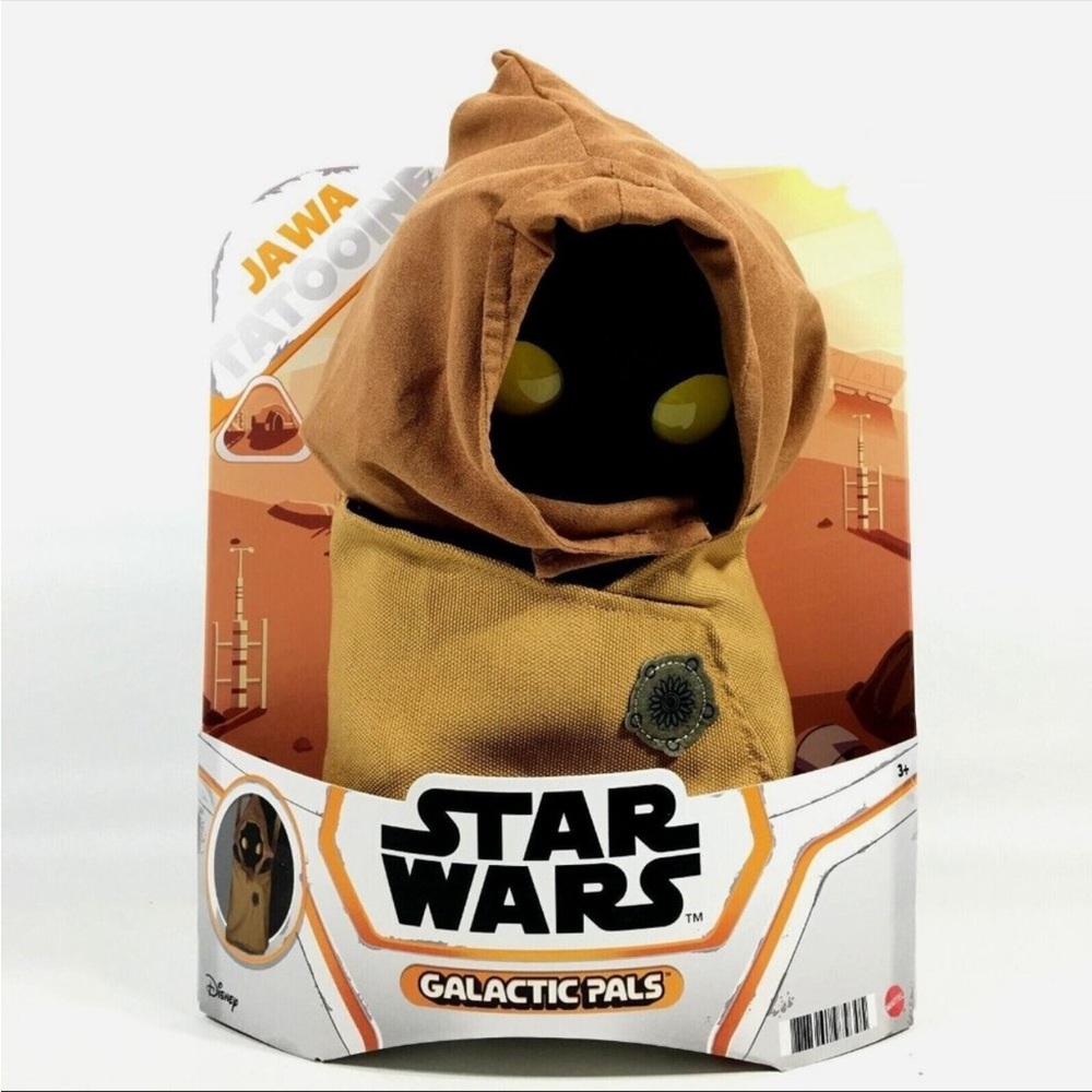 Mattel Disney Star Wars Galactic Pals Jawa 11" Plush Doll With Carrying Satchel